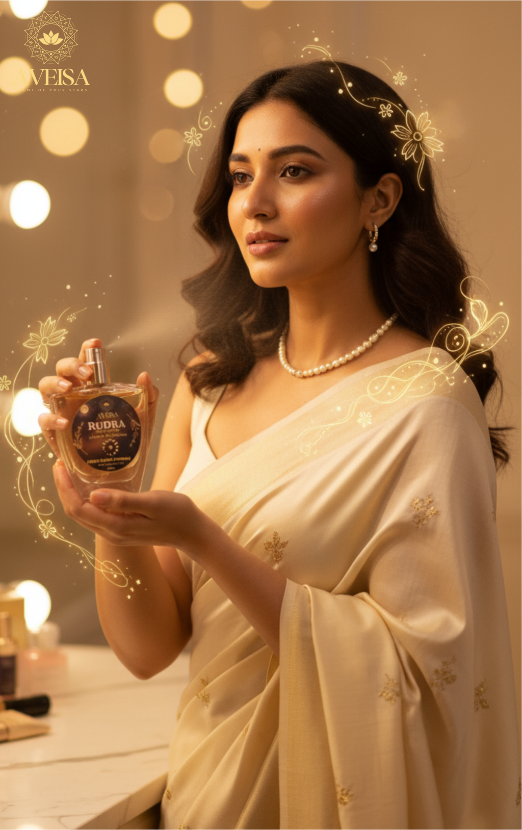 Rudra spiritual perfume by Aveisa – bold incense and vetiver scent for fire zodiac signs.