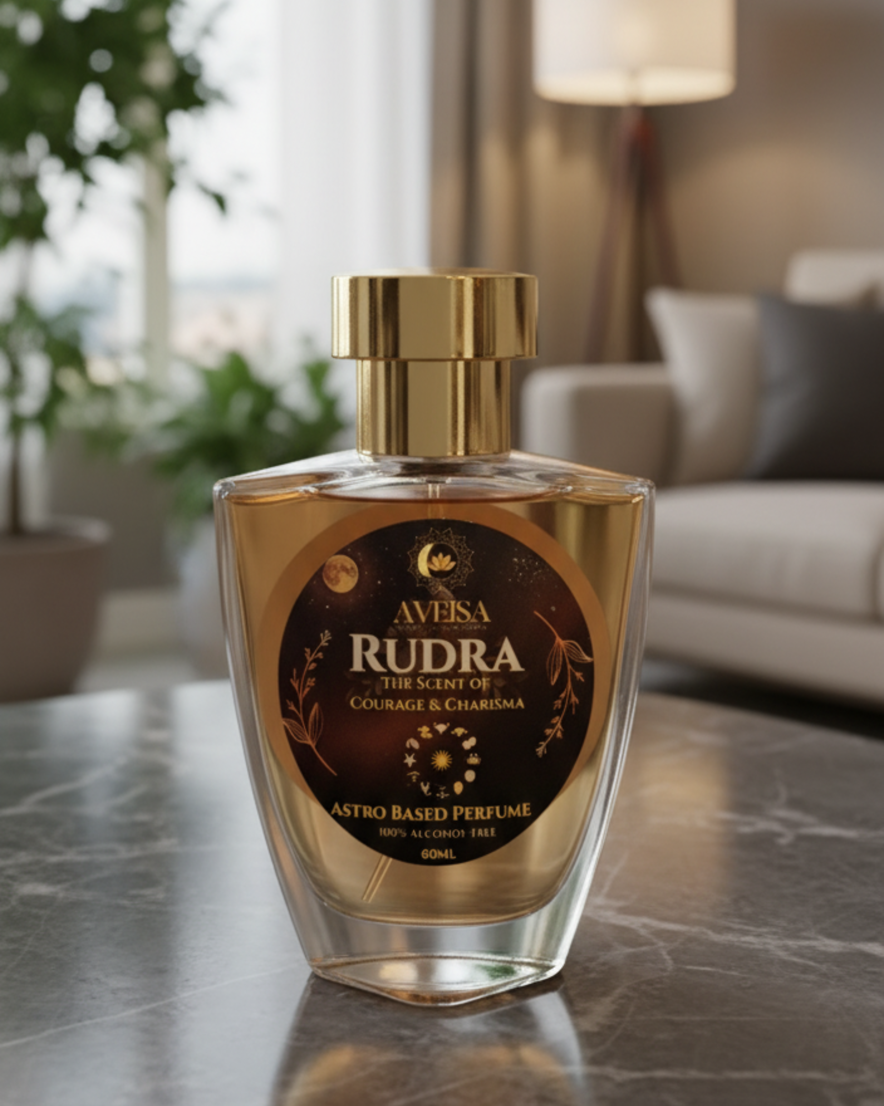 Rudra perfume bottle – astrology-based fragrance for power, passion and aura protection